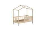 Detská domčeková posteľ Dallas Junior z masívu borovica prírodná 150cm 70x140cm