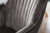 Otočná dizajnová jedálenská stolička Livorno šedá