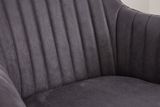 Otočná dizajnová jedálenská stolička Livorno vintage šedá