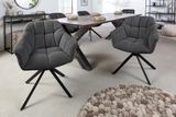 Dizajnová otočná stolička Star antracit štrukturovaná látka