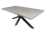 Dizajnový jedálenský stôl z masívu Galaxie Mango šedý 200cm