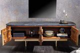 Dizajnový stolík pod TV z masívu s mramorovou doskou Gatsby Mango 160cm