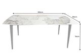 Dizajnový jedálenský stôl Milano keramická doska 180cm