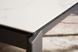 Rozkladací jedálenský stôl X7 keramická doska v bielom mramorovom vzhľade 180-240cm