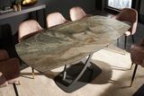 Rozkladací jedálenský stôl Inception keramická doska v mramorovom vzhľade taupe 130-190cm