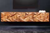 Dizajnová závesná skrinka pod TV Alpine Sheesham 160cm