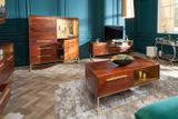 Luxusný stolík pod TV z masívu Straight Akácia braun gold 165cm