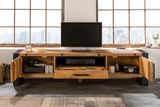Dizajnový stolík pod TV z masívu Thor Borovica 200cm