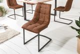 Exkluzívna stolička Miami hnedá s ozdobným prešívaním