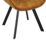 Dizajnová stolička The Dutch horčicovo žltá zamat