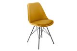 Dizajnová jedálenská stolička Scandinavia horčicová žltá