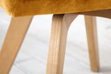 Otočná dizajnová jedálenská stolička Livorno horčicová