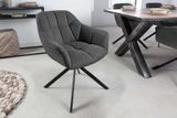 Dizajnová otočná stolička Star antracit štrukturovaná látka
