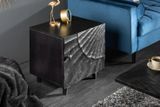 Dizajnový nočný stolík z masívu Scorpion Mango čierny 50cm