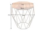 Dizajnový príručný stolík z masívu Diamond Akácia 50cm