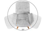 Dizajnová stolička Baltic z masívu dub otočná šedá