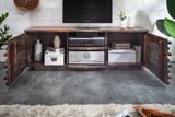Luxusný stolík pod TV z masívu Relief Sheesham Smoke 150cm