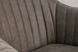 Otočná dizajnová jedálenská stolička Livorno sivohnedá