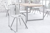 Dizajnová jedálenská stolička Amsterdam kamenná šedá