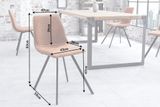 Dizajnová jedálenská stolička Amsterdam svetlohnedá