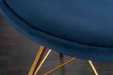 Dizajnová jedálenská stolička Scandinavia tmavomodrá