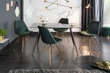 Dizajnová jedálenská stolička Scandinavia tmavozelená