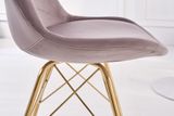 Dizajnová jedálenská stolička Scandinavia staroružová zamat