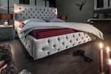 Dizajnová manželská posteľ Paris šedý zamat 160x200cm