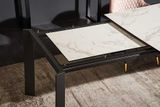 Rozkladací jedálenský stôl X7 keramická doska v bielom mramorovom vzhľade 180-240cm