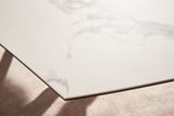 Rozkladací jedálenský stôl Inception keramická doska v mramorovom vzhľade biela 130-190cm