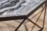 Dizajnový konferenčný stolík z mramoru Diamond šedý 70cm