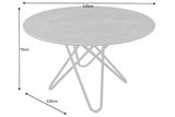 Okrúhly jedálenský stôl Ellipse keramická doska antracit 120cm