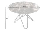 Okrúhly jedálenský stôl Ellipse keramická doska taupe 120cm