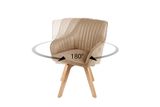 Otočná dizajnová jedálenská stolička Livorno béžová