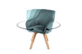 Otočná dizajnová jedálenská stolička Livorno modrá