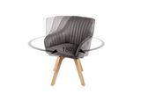 Otočná dizajnová jedálenská stolička Livorno šedá