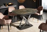 Rozkladací jedálenský stôl Inception keramická doska v mramorovom vzhľade taupe 130-190cm
