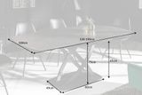 Rozkladací jedálenský stôl Inception keramická doska mramorový vzhľad antracit 130-190cm
