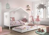 Detská posteľ so strechou, zadnou stenou a zásuvkou Amori 90x200cm