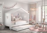 Detská posteľ so strechou, zásuvkou a zábranou Amori 90x200cm