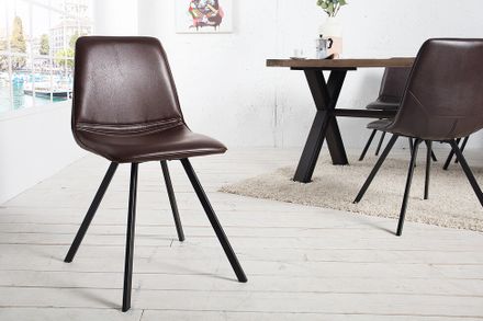 Dizajnová jedálenská stolička Amsterdam hnedá