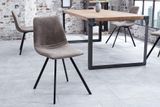 Dizajnová jedálenská stolička Amsterdam sivohnedá