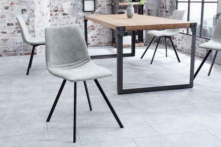 Dizajnová jedálenská stolička Amsterdam kamenná šedá