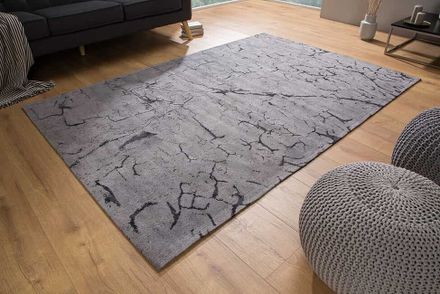 Dizajnový bavlnený koberec Fragments šedá 240x160cm