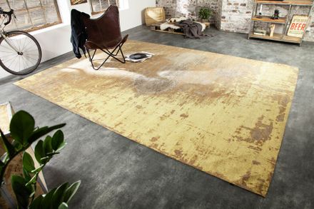 Dizajnový bavlnený koberec Modern Art hrdzavo-hnedá 350x240cm