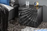 Dizajnový nočný stolík z masívu Scorpion Mango čierny 50cm