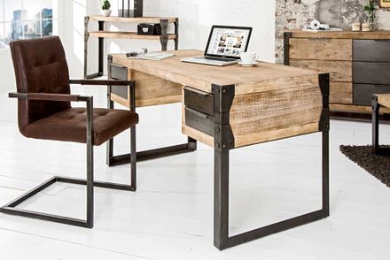 Dizajnový písací stôl Factory akácia 135cm