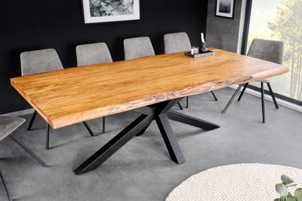 Luxusný jedálenský stôl z masívu Mammut akácia 200cm 50mm